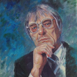 Bernie Ecclestone Portrait painting by Simon Taylor